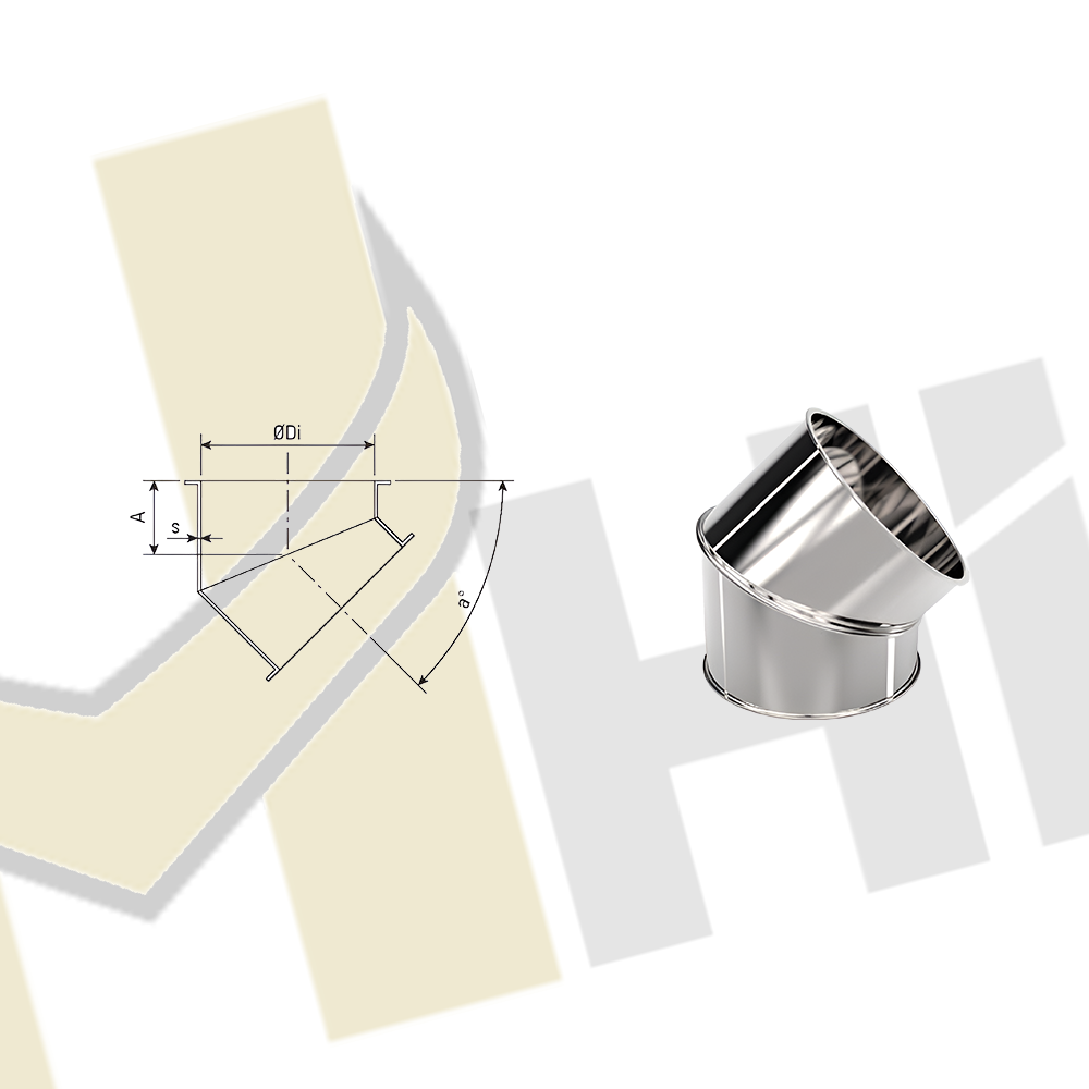 Zaviye 55° (Krom)